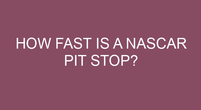 How Fast Is A NASCAR Pit Stop