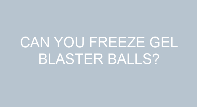  Can You Freeze Gel Blaster Balls 