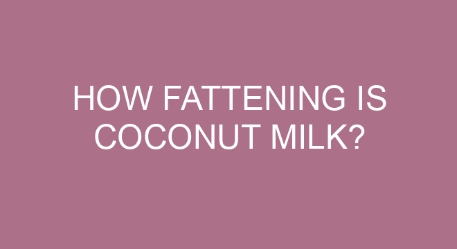 how-fattening-is-coconut-milk