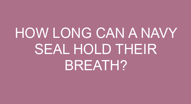 How Long Can A Navy Seal Hold Their Breath?