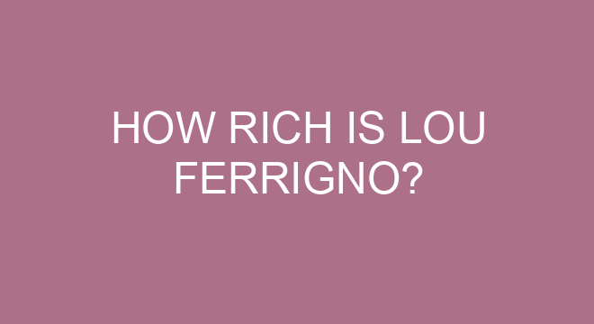 How Rich Is Lou Ferrigno?