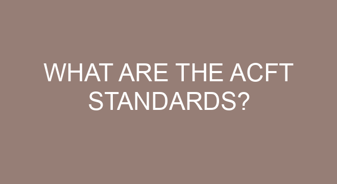 What Are The Acft Standards