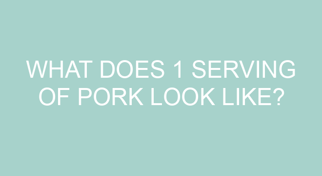 What Does 1 Serving Of Pork Look Like?