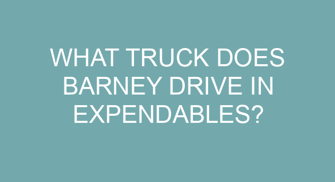 What Truck Does Barney Drive In Expendables?