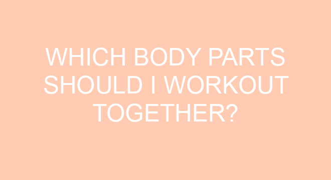 Which Body Parts Should I Workout Together?