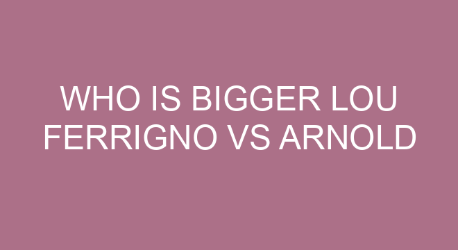 Who Is Bigger Lou Ferrigno Vs Arnold Schwarzenegger?