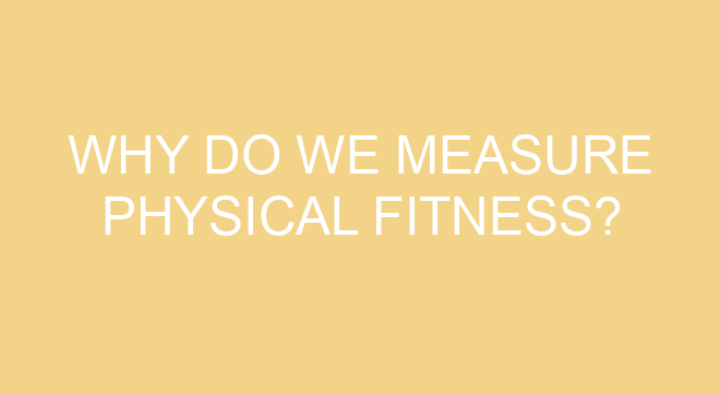 Why Do We Measure Physical Fitness?