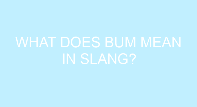 What Does Bum Mean In Spanish