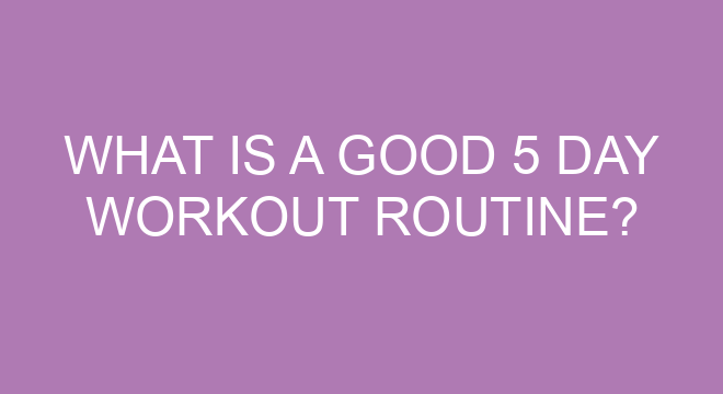 what-is-a-good-5-day-workout-routine